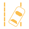 Road Departure Mitigation Indicator (Amber)